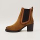Bottine camel en cuir