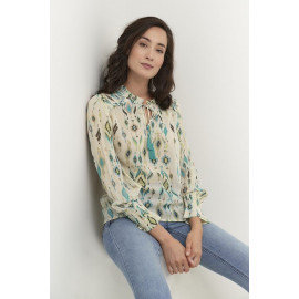 Blouse Cresra CREAM imprimé ethnique