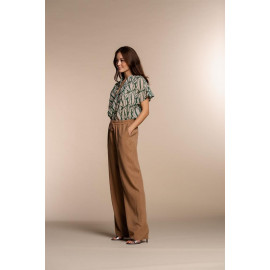 Pantalon GEISHA marron tabac