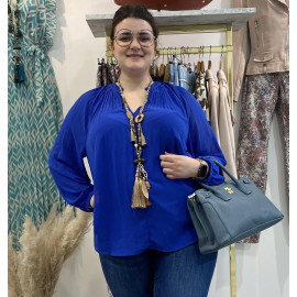 Blouse bleu roi