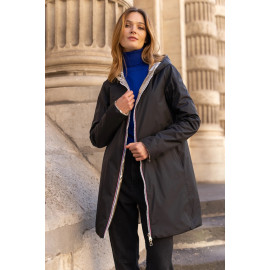 Imperméable réversible doré/noir