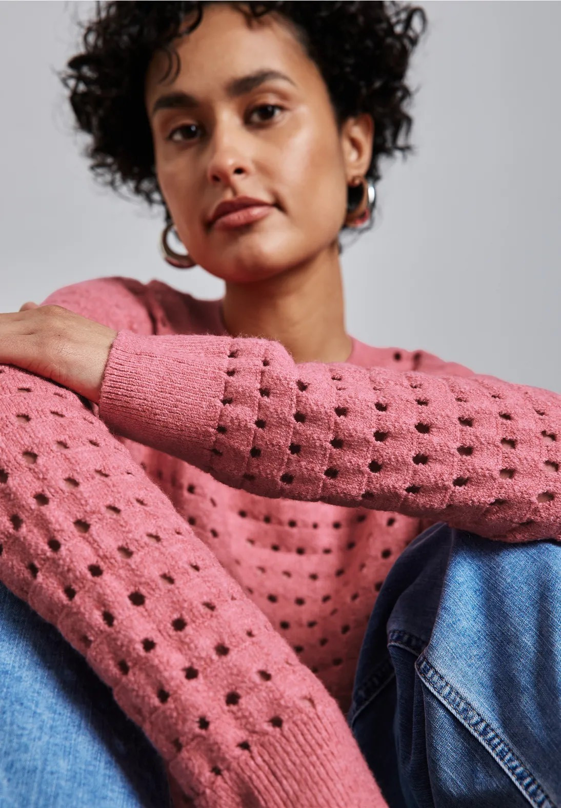 Pull ajouré rose STREET ONE