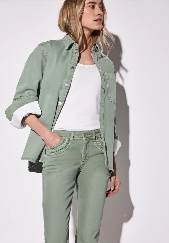 Jean flare vert STREET ONE