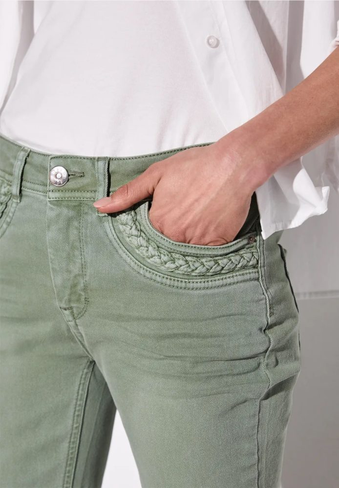 Jean flare vert STREET ONE