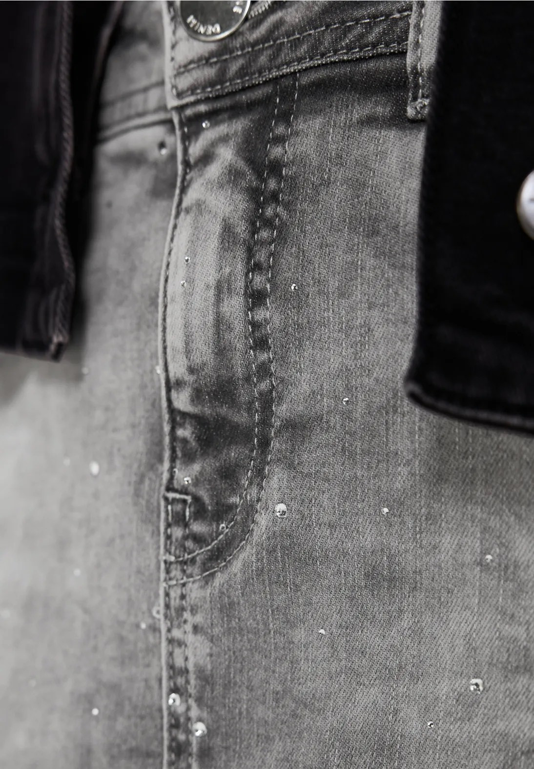 Jupe en jean gris STREET ONE