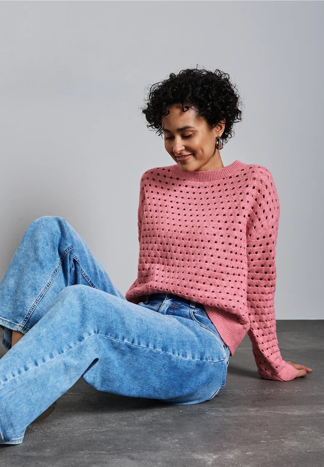 Pull ajouré rose STREET ONE