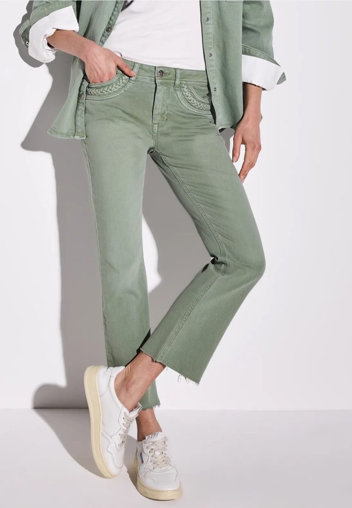 Jean flare vert STREET ONE