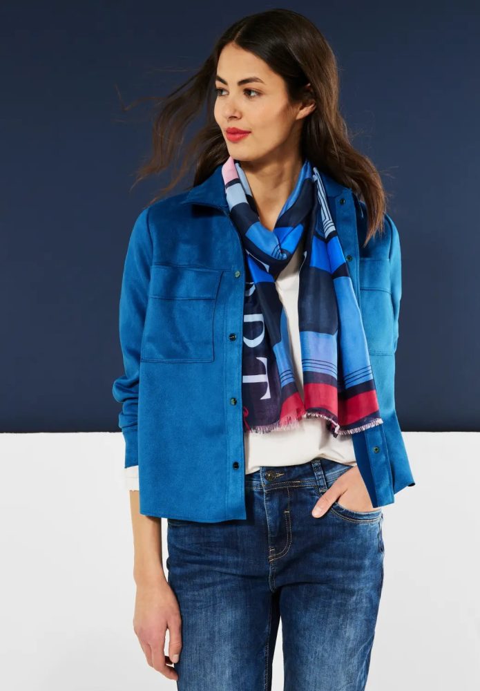 Veste STREET ONE bleue en suédine