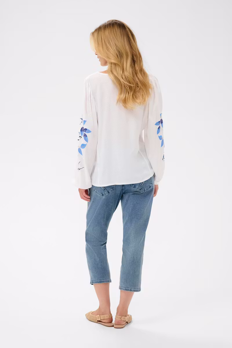 blouse col v tendance légère