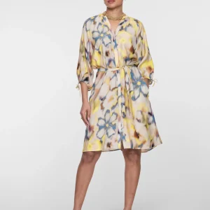 robe de la marque cream couleur jaune citron avec motifs aquarelle laon reims paris soissons
