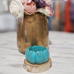 bracelet tulipe turquoise marbré large bijoux fantaisie elastique plastique laon reims soissons paris