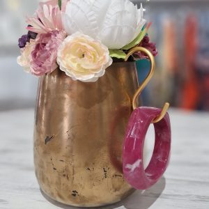 bracelet moyen fantaisie framboise marbré tendance chic été plastique laon reims soissons paris