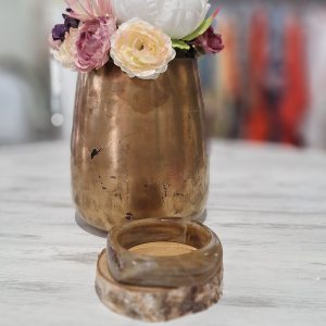 bracelet fantaisie plastique marron marbré octogonal