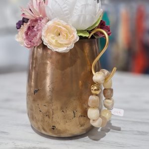 bracelet perles carrées beige nuancé dégradé chic laon reims soissons paris tendance bijoux fantaiie plastique