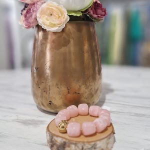 bracelet perle transparente rose clair marbré chic et tendance été reims laon