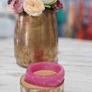 bracelet moyen octogonal rose marbré fantaisie été tendance chic looké reims paris laon