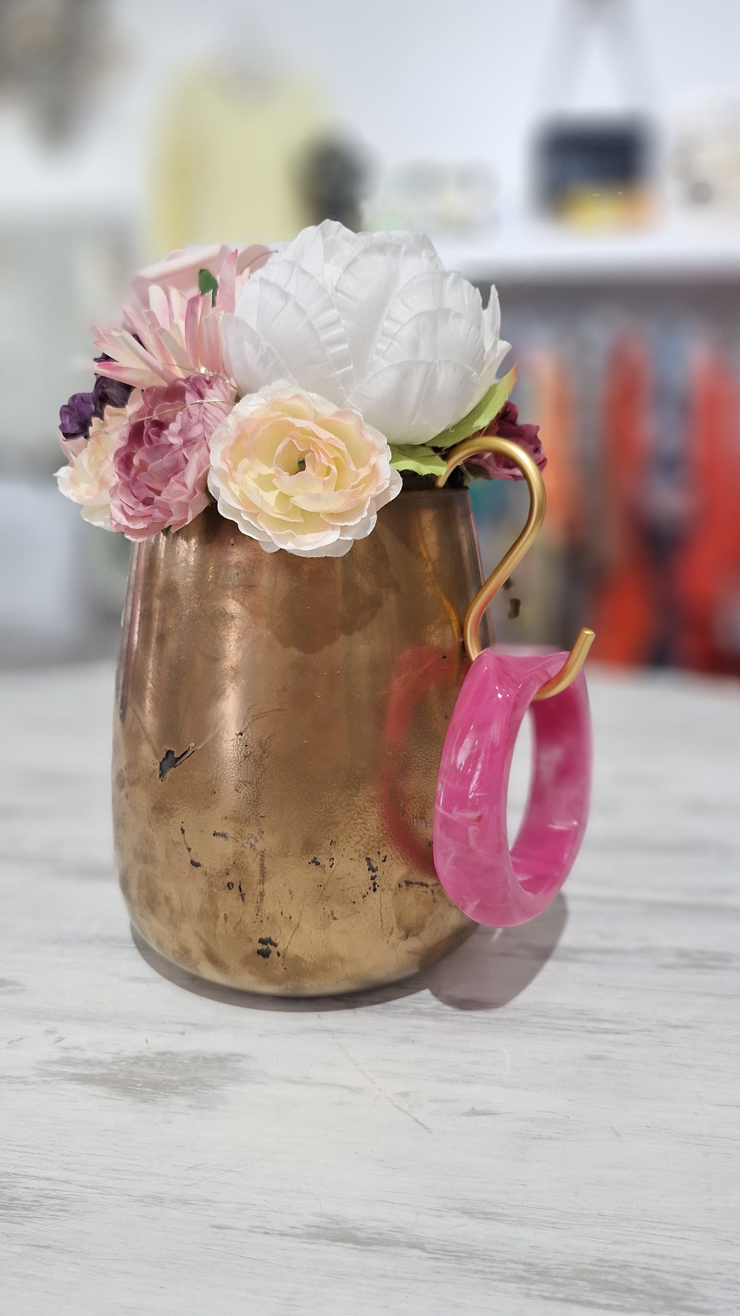 bracelet plastique rose avec une forme soissons boutique bijoux fantaisie