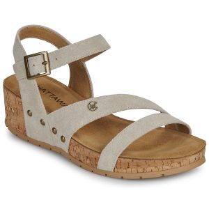 compensé chattawak balis taupe nu-pieds laon reims paris