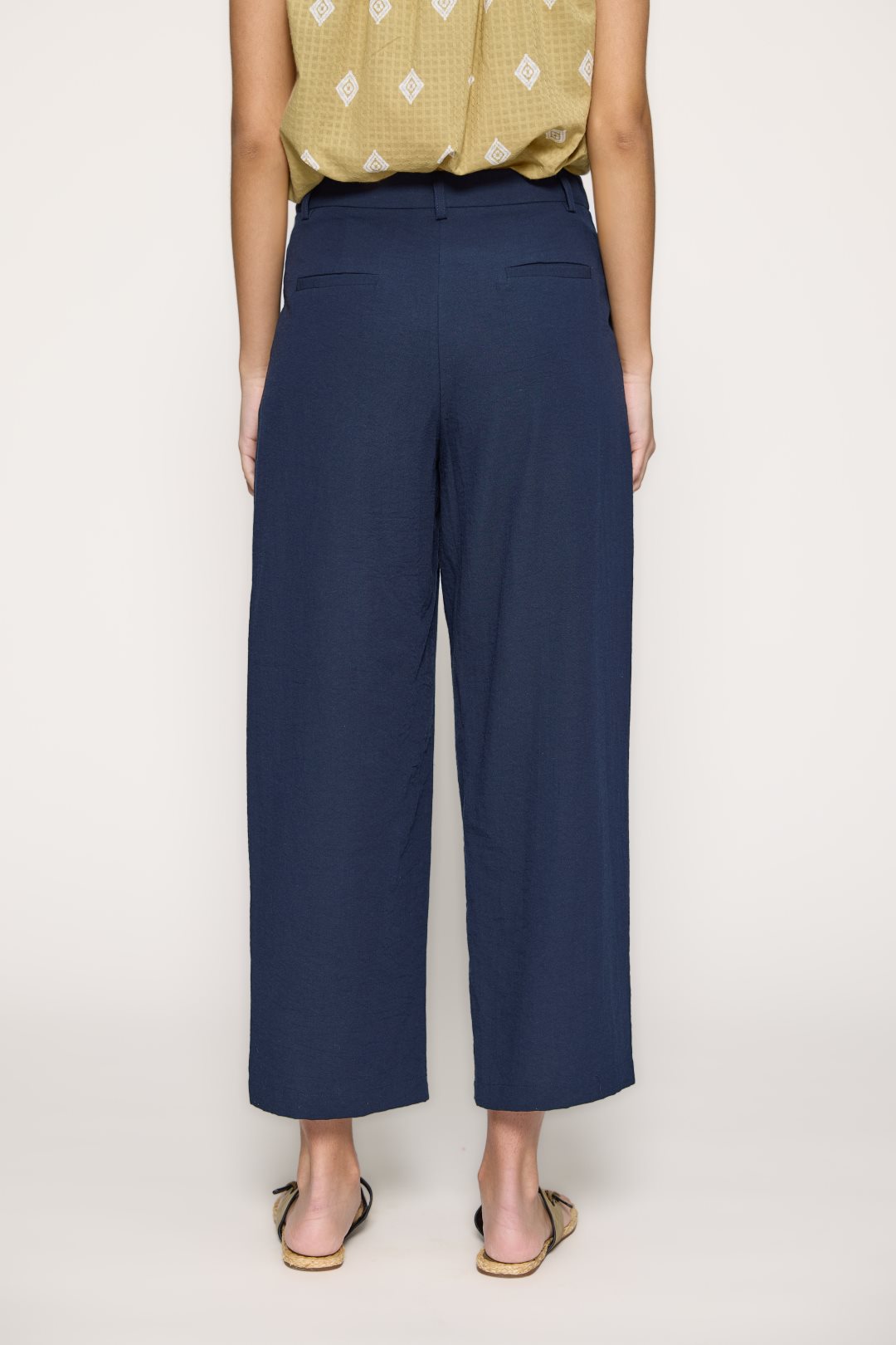 pantalon à pinces léger 7/8ème habillé
