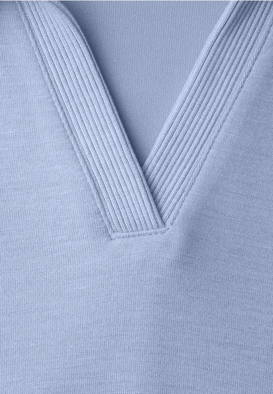 polo col piqué bleu ciel chic