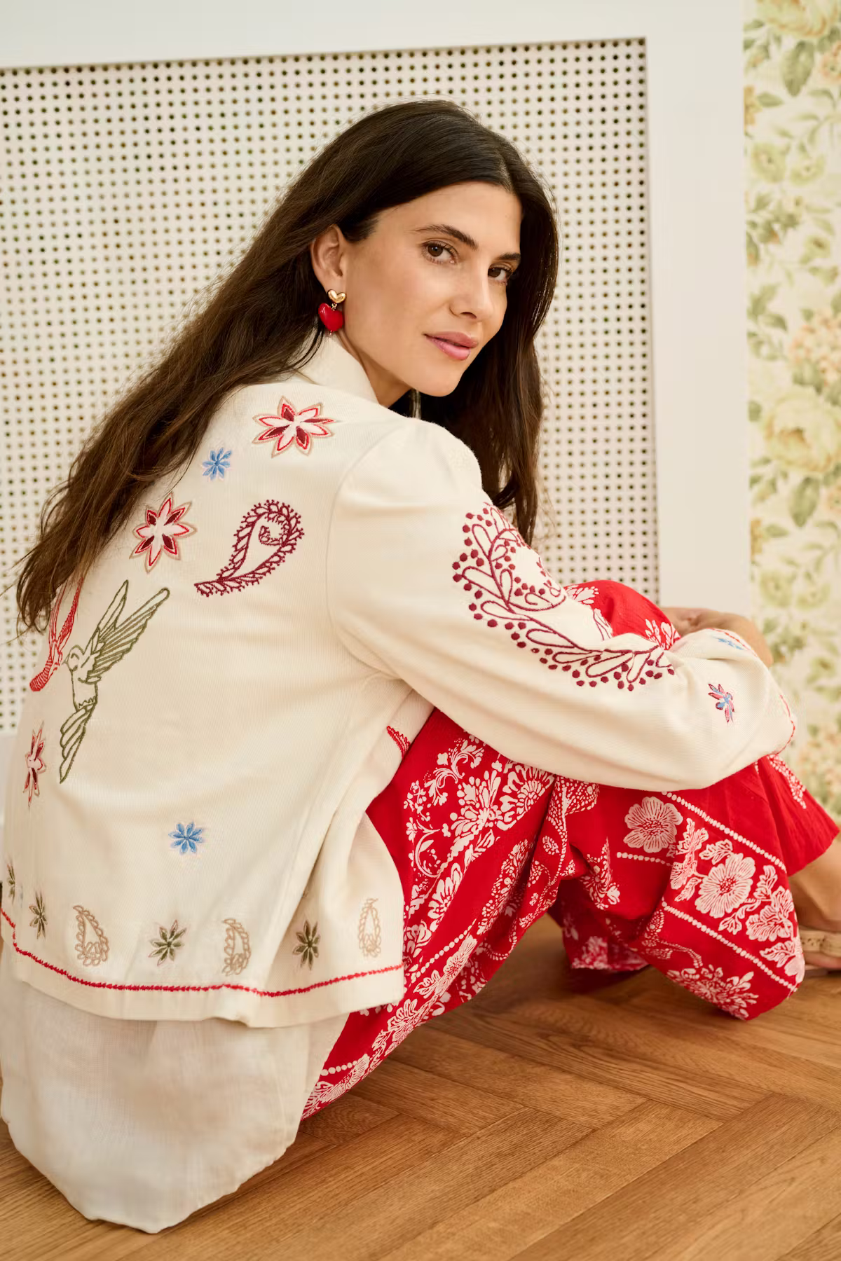 veste chic tendance avec des broderies travaillées de la marque cream