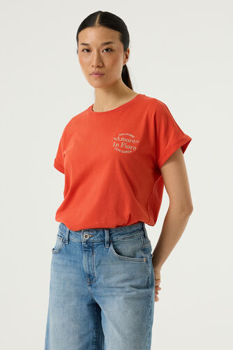 t-shirt orange garcia tendance coloré chic casual laon reims