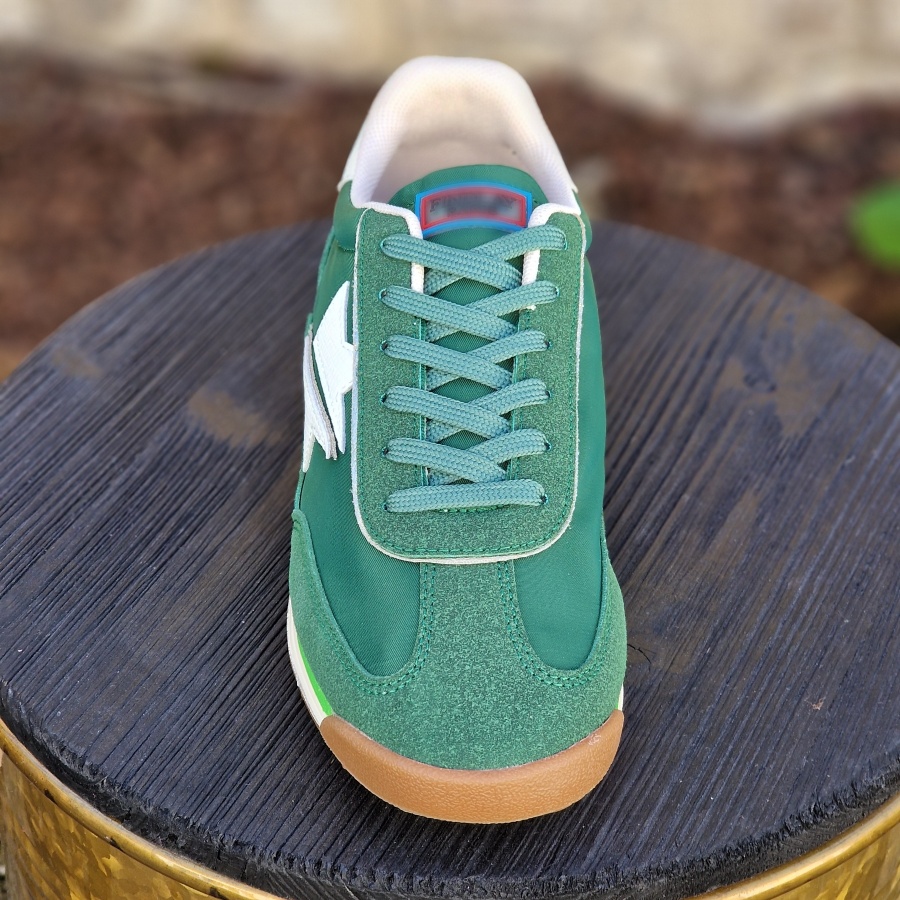 basket verte étoile blanche à lacet