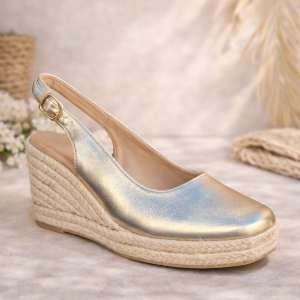 espadrille or compensé de la marque Bellucci