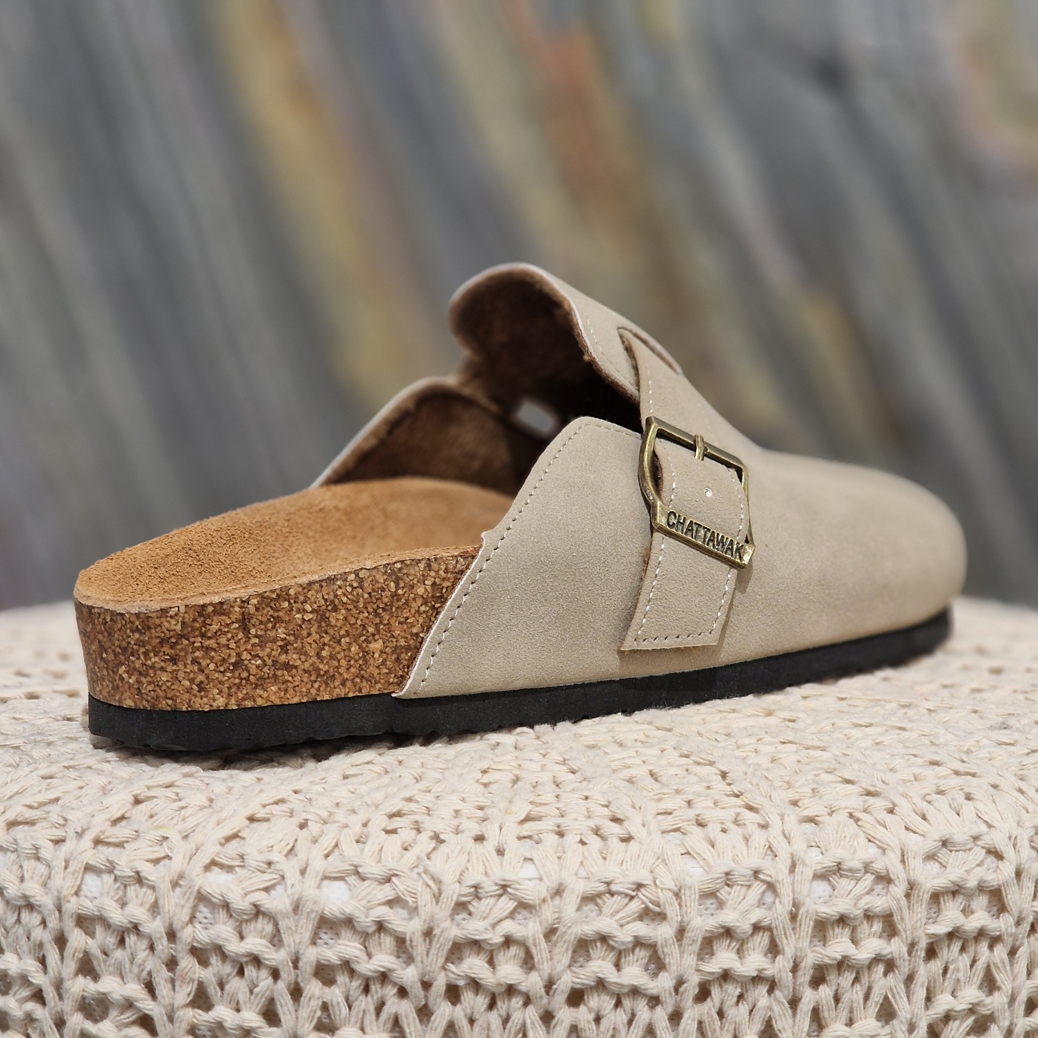sabot femme beige Chattawak cuir sabot fermé bout rond femme confortable sabot femme avec bride réglable cuir sabot style mule fermé femme beige sabot femme intérieur cuir confortable sabot été femme tendance beige