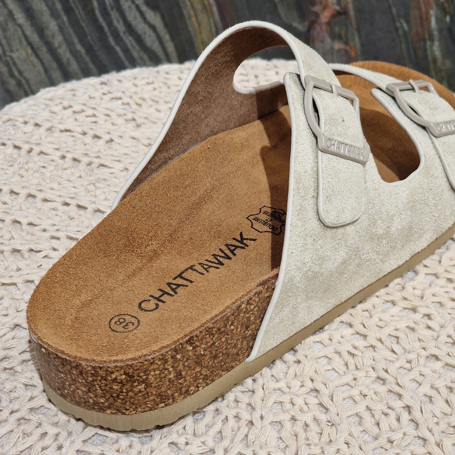 sandales Chattawak sandales ivoire femme sandales 2 brides sandales été femme sandales confort
