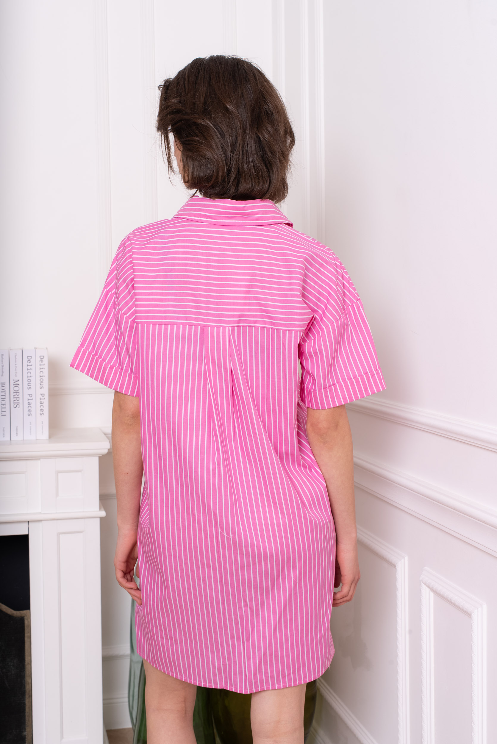 robe quotidienne femme, mode estivale femme, robe rose et blanc femme. laon reims paris soissons