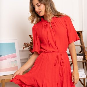 robe été femme, robe légère, robe cérémonie, robe casual chic, prêt-à-porter féminin, mode femme, robe tendance corail.