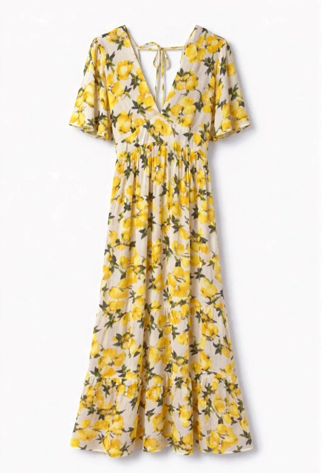 robe longue femme robe grande taille robe grande taille femme robe imprimé citrons robe à motif citrons robe estivale robe d'été robe fluide robe 100 % viscose robe cache-cœur robe taille empire robe manches courtes robe dos ouvert robe romantique robe bohème chic robe fleurie jaune robe jaune femme robe élégante robe vacances robe cérémonie été robe confortable mode femme grande taille