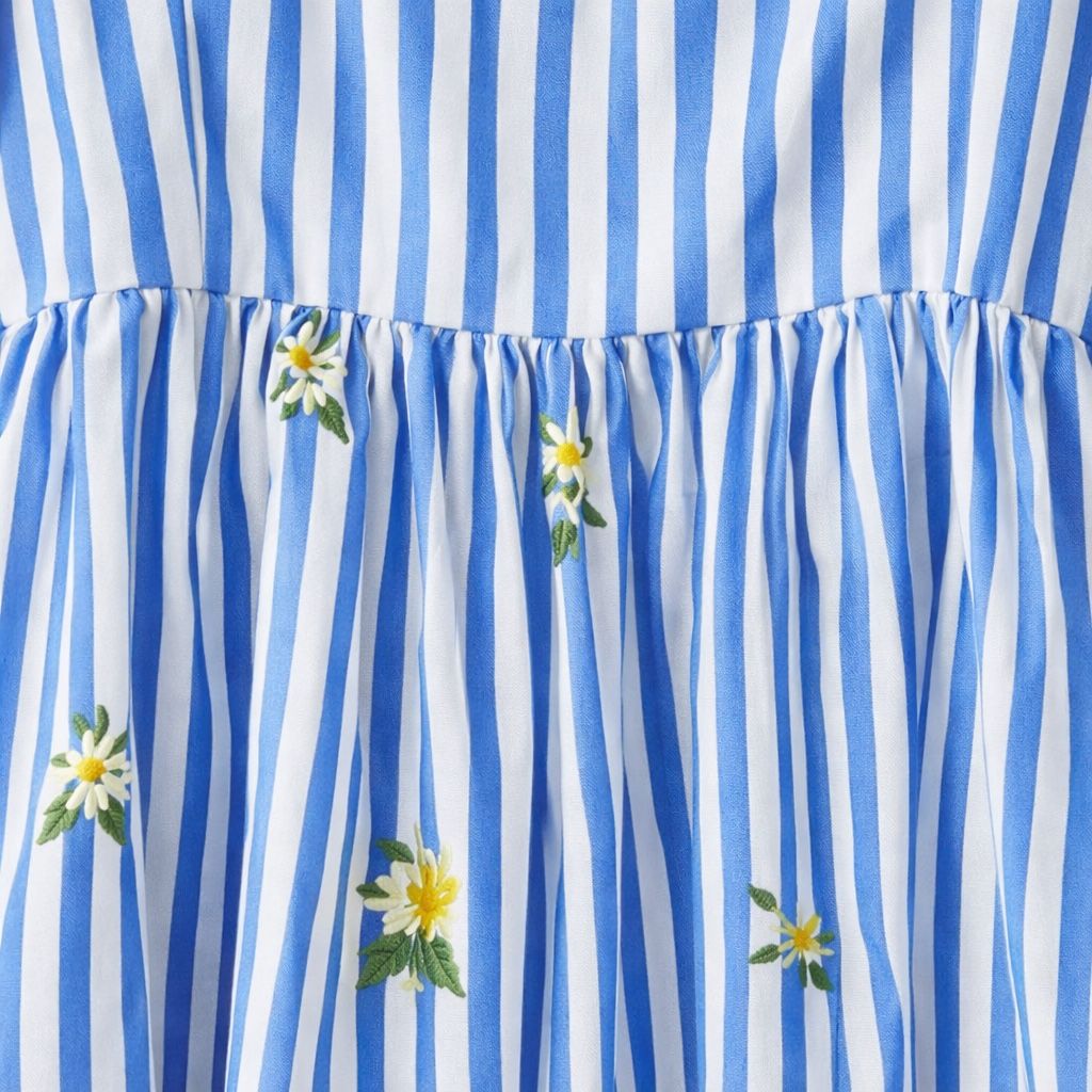 robe citrons brodés, robe brodée femme, robe bretelles à nouer, robe dos smocké, robe été grande taille