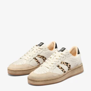 D.Franklin, sneakers D.Franklin femme, baskets D.Franklin, basket blanche femme, sneakers léopard femme, basket imprimé léopard, chaussures femme tendance,