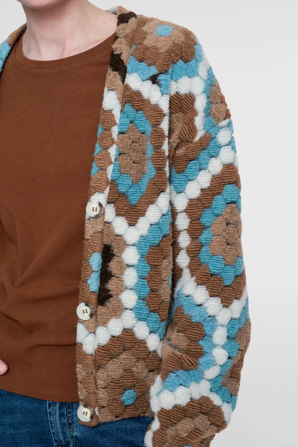 Geisha, gilet Geisha femme, cardigan Geisha, gilet femme, gilet bouclette, cardigan bouclette,