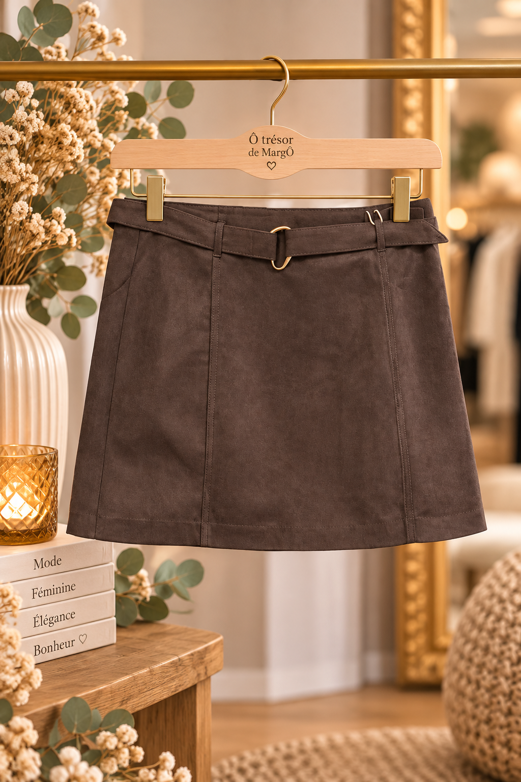 jupe suédine taupe femme, jupe taupe GARCIA, jupe courte taupe, jupe en suédine femme, jupe effet daim, jupe femme tendance, jupe chic femme, jupe trapèze taupe, jupe à ceinture, jupe automne femme, jupe hiver femme, mode femme GARCIA, prêt-à-porter femme, boutique mode femme, jupe tendance 2026, jupe taupe chic, jupe marron taupe femme, tenue femme élégante.