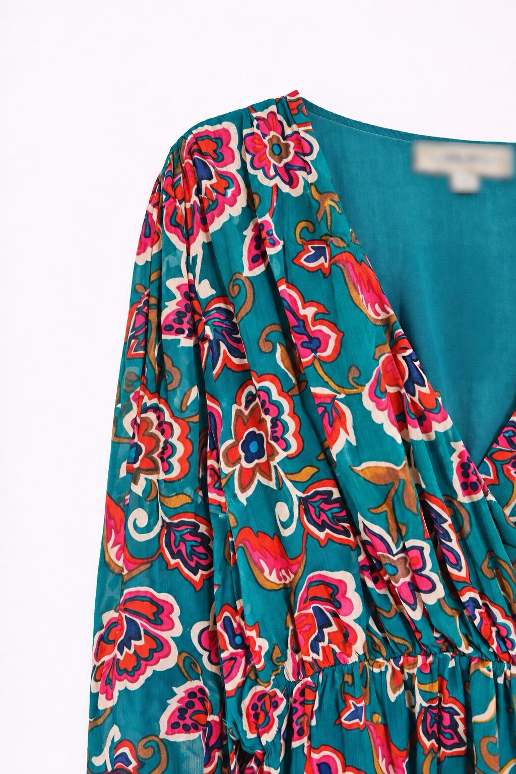 robe bohème chic femme, robe longue grande taille, robe fleurie femme, robe verte fleurie, robe imprimé