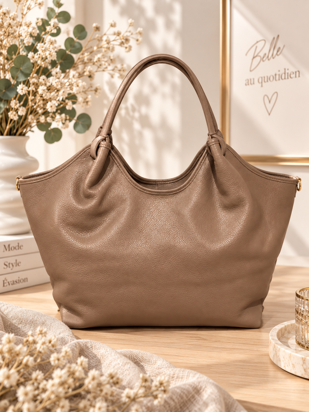 Sac en cuir chocolat