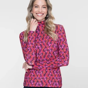 sous-pull Geisha sous-pull femme top col montant femme t-shirt manches longues femme top imprimé femme top Geisha sous-pull imprimé top automne femme haut femme tendance top col roulé légersous-pull Geisha imprimé rose top femme à col montant sous-pull motifs géométriques top manches longues imprimé haut Geisha femme automne top rose fuchsia femme sous-pull chic femme top confortable femme sous-pull mode automne haut imprimé graphique femme